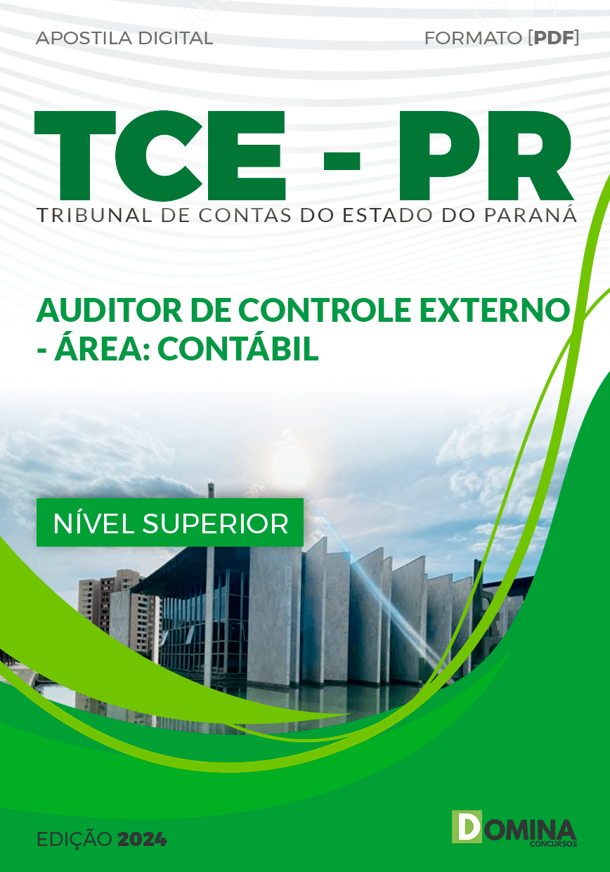 Apostila TCE PR 2024 Auditor Controle Externo Contábil