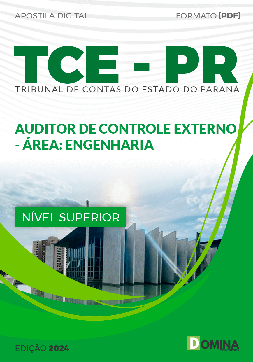 Apostila TCE PR 2024 Auditor Controle Externo Engenharia