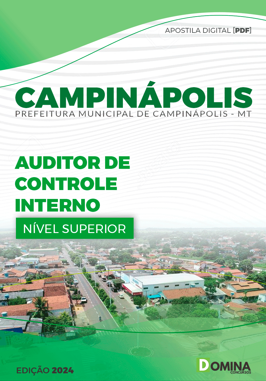 Apostila Prefeitura Campinápolis MT 2024 Auditor Controle Interno