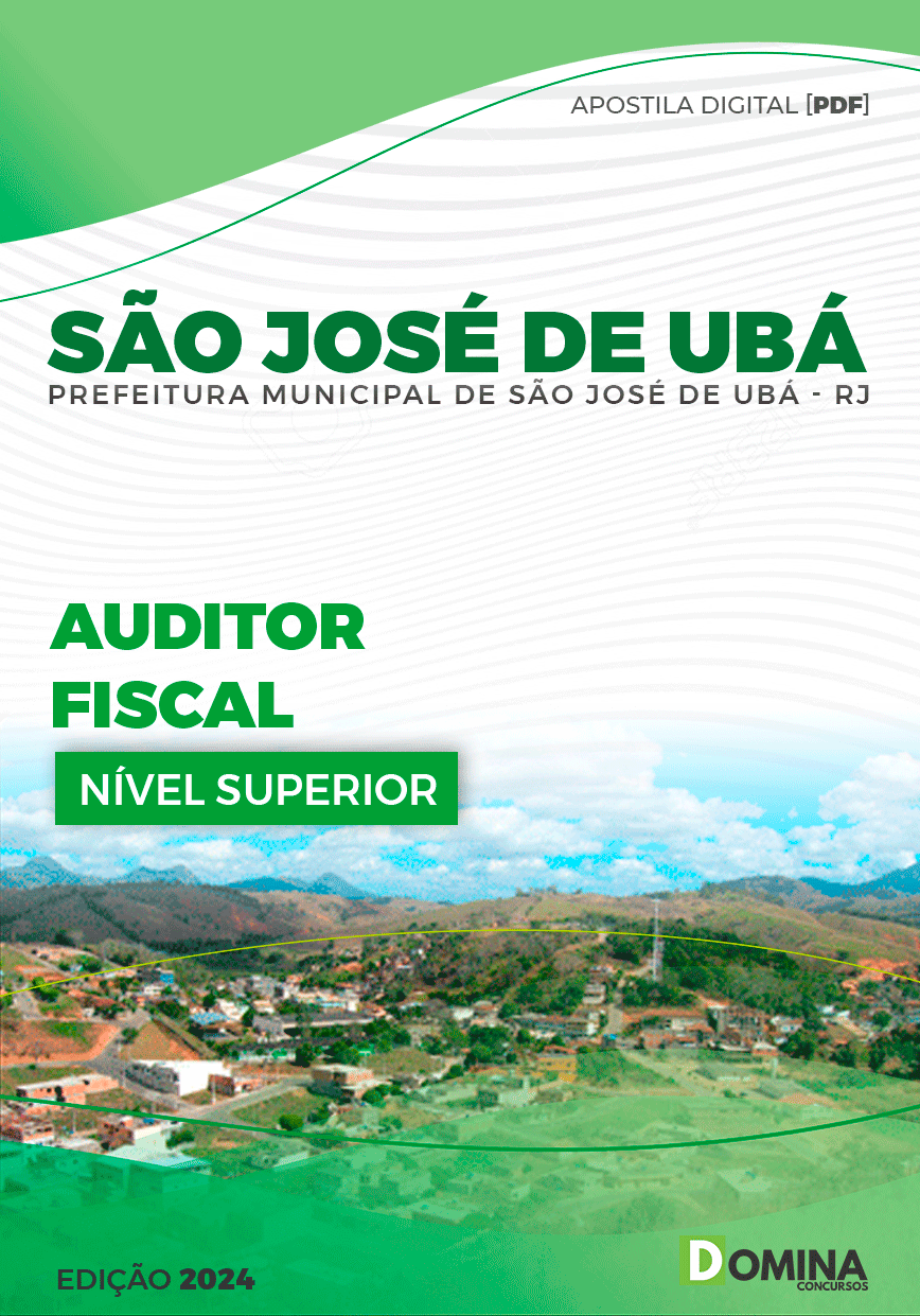 Apostila Prefeitura São José de Ubá RJ 2024 Auditor Fiscal