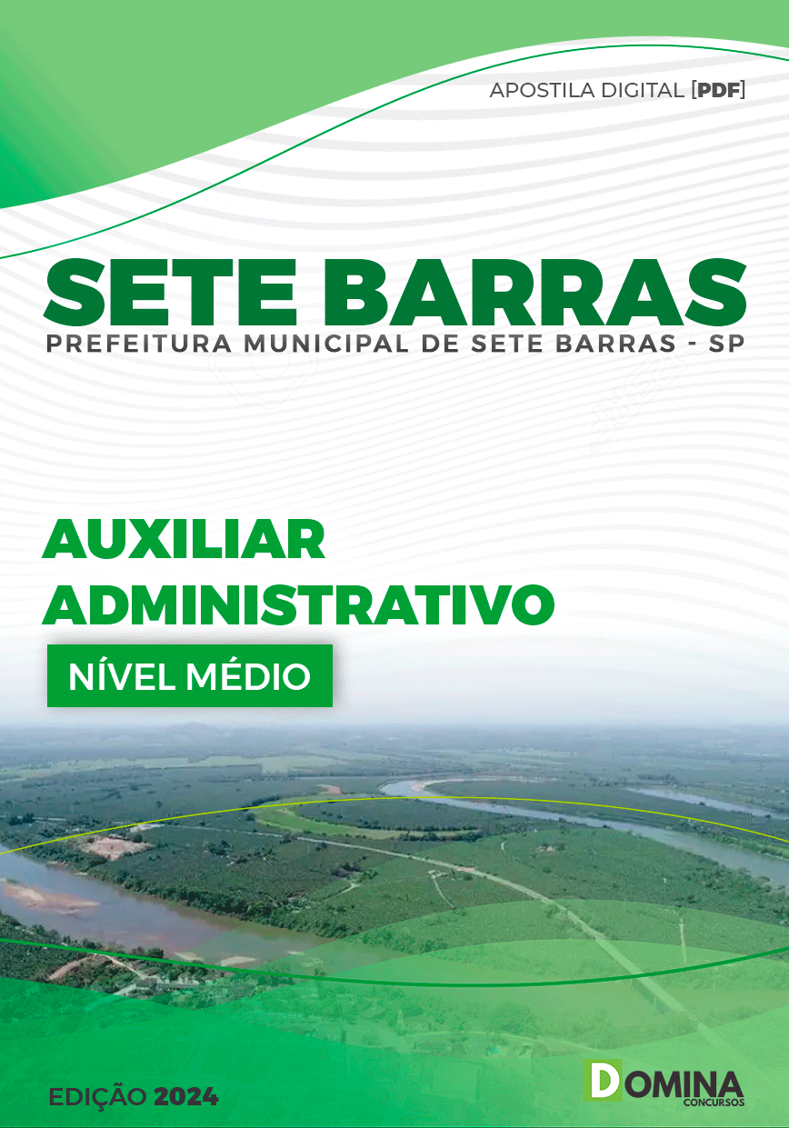 Apostila Prefeitura Sete Barras SP 2024 Auxiliar Administrativo