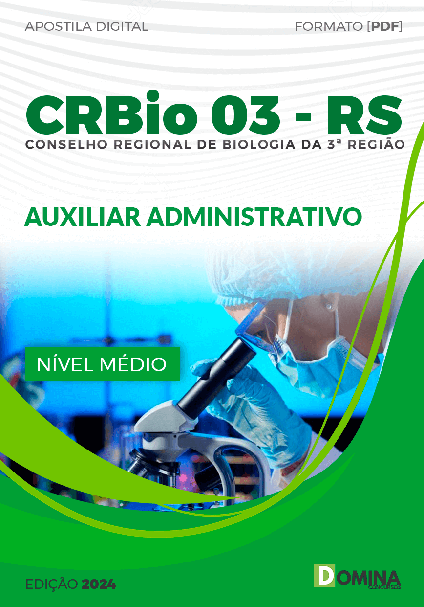 Apostila CRBio 03 RS 2024 Auxiliar Administrativo