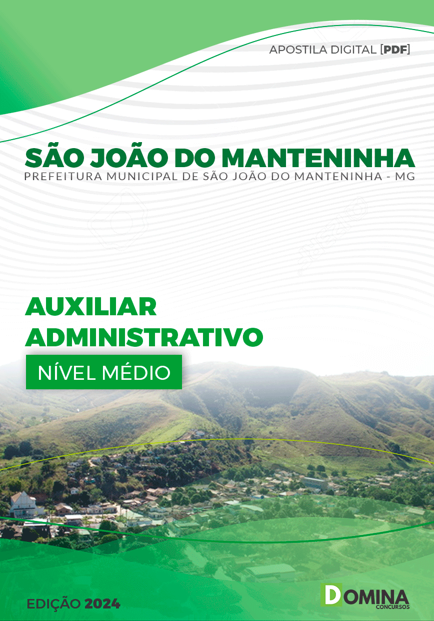 Apostila Prefeitura São João do Manteninha MG Auxiliar Administrativo