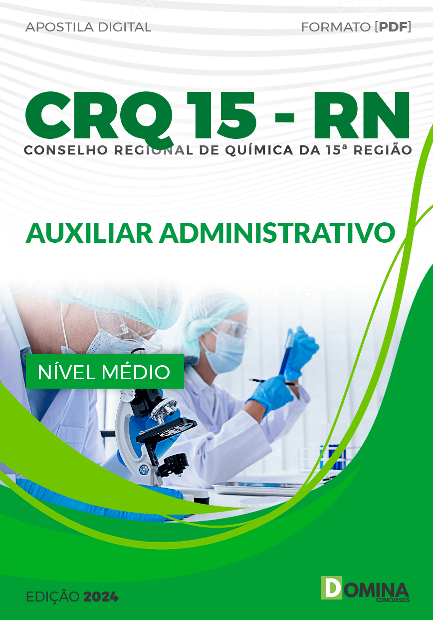 Apostila CRQ 15 RN 2024 Auxiliar Administrativo