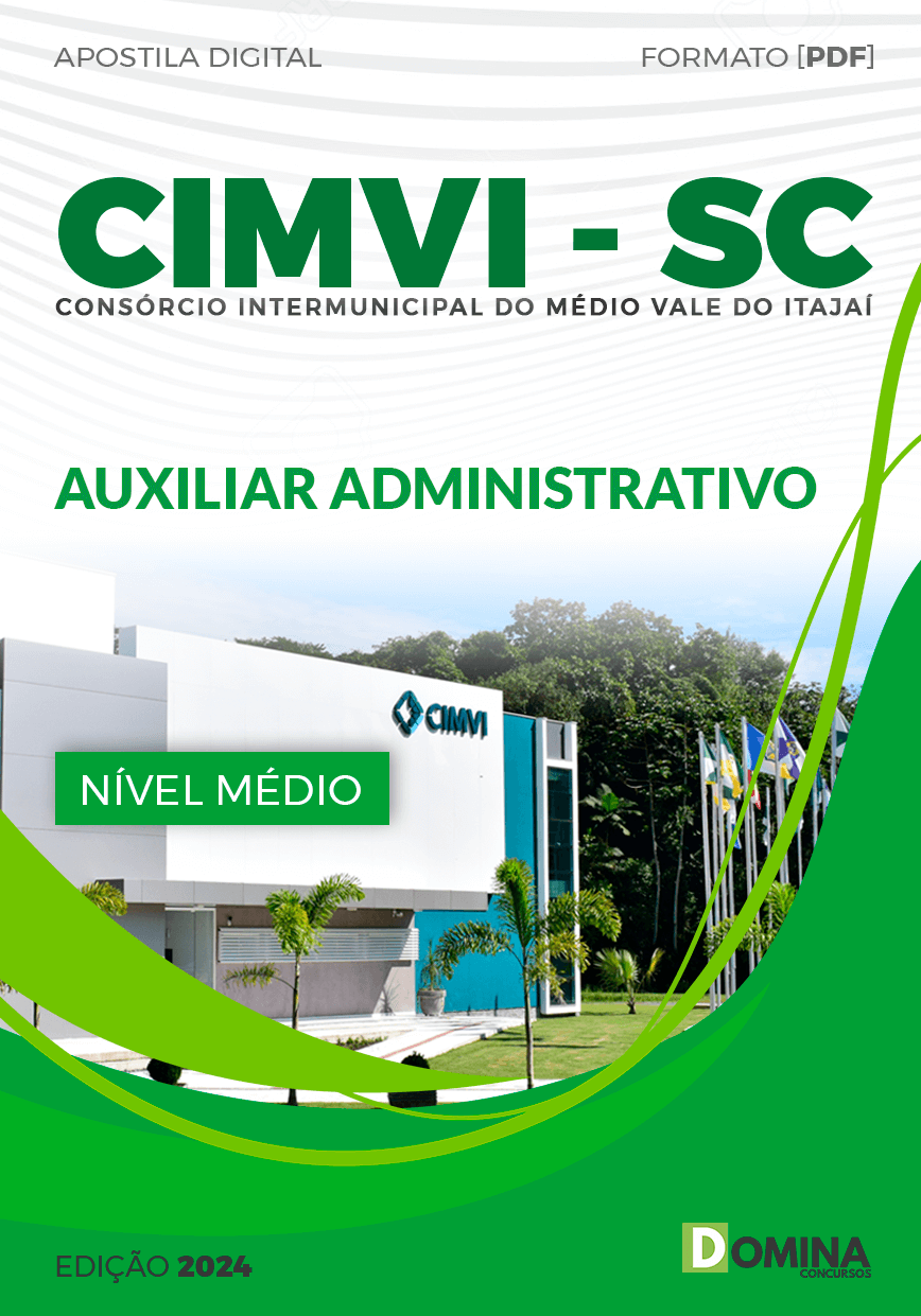 Apostila CIMVI Vale Do Itajaí SC 2024 Auxiliar Administrativo