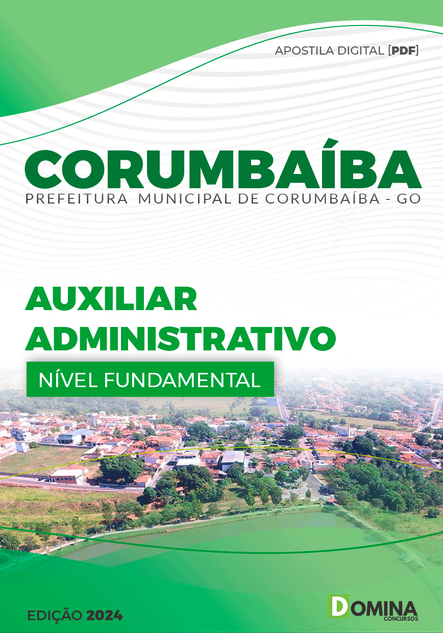 Apostila Prefeitura Corumbaíba GO 2024 Auxiliar Administrativo