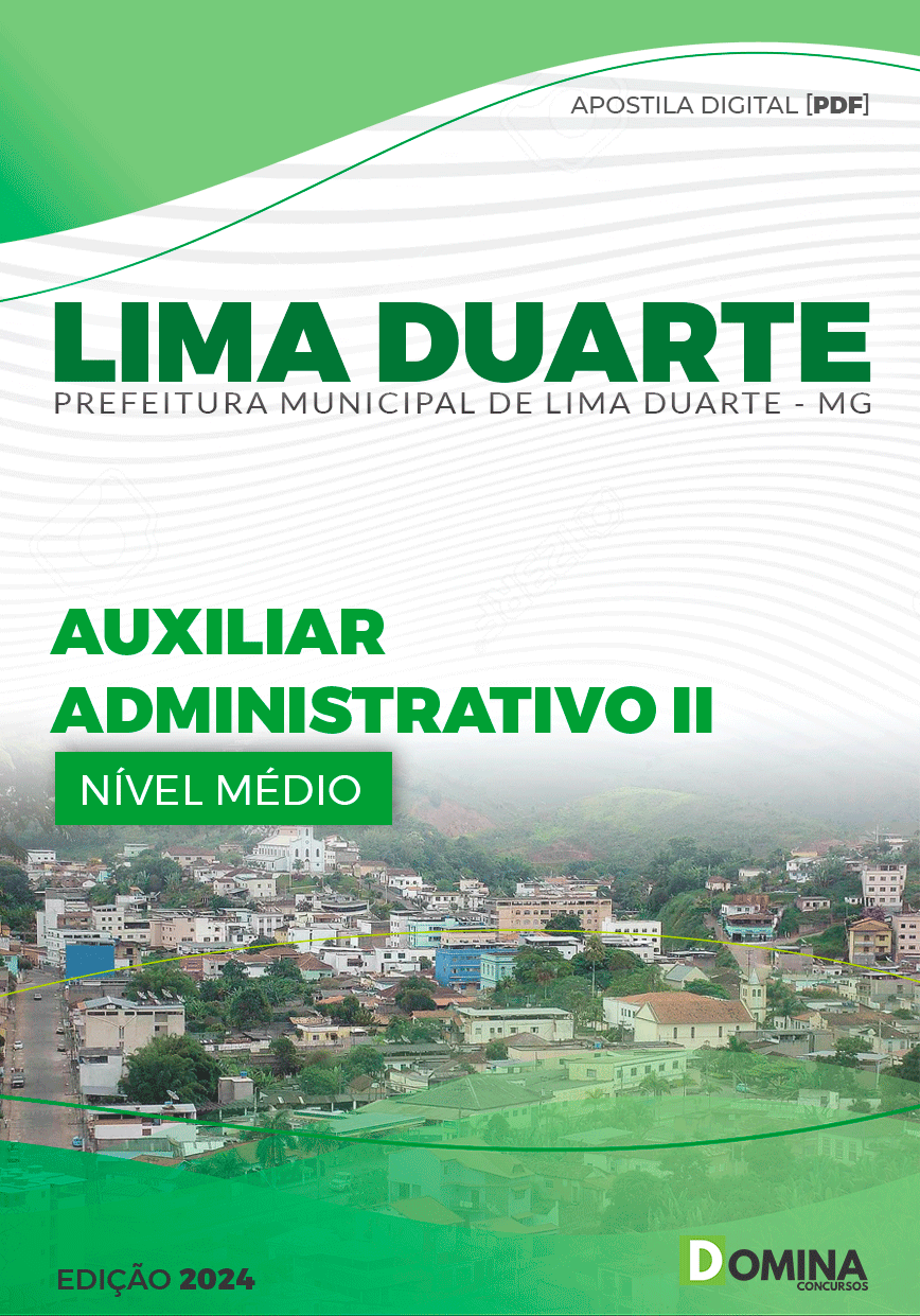 Apostila Prefeitura Lima Duarte MG 2024 Auxiliar Administrativo