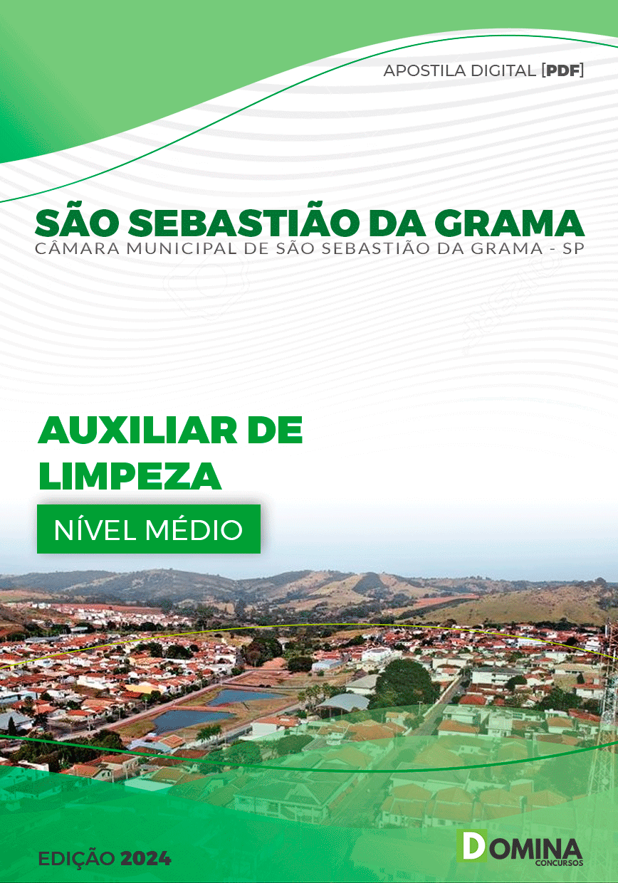 Apostila Câmara São Sebastião da Grama SP 2024 Auxiliar Limpeza