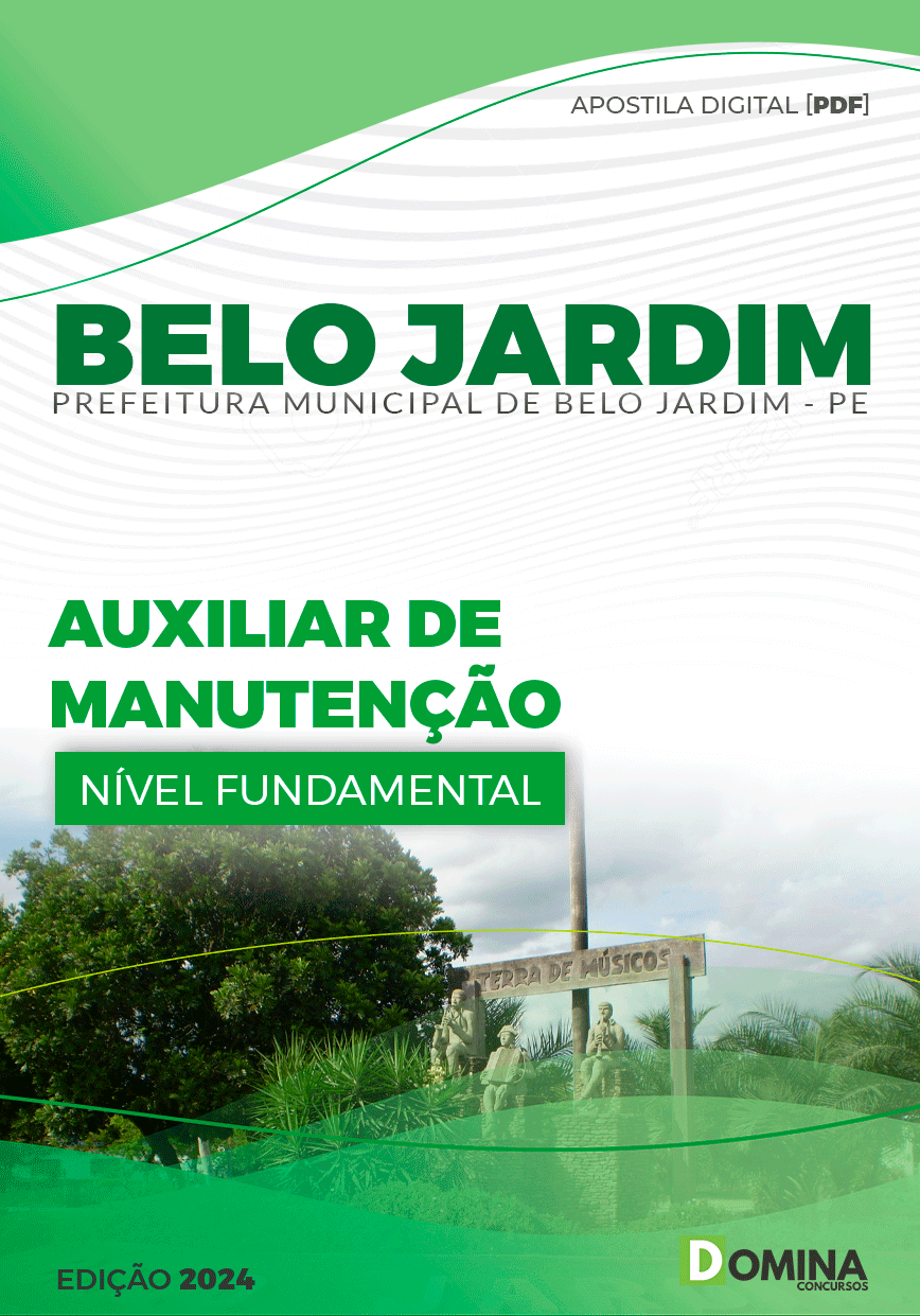 Apostila Prefeitura Belo Jardim PE 2024 Auxiliar De Manutenção