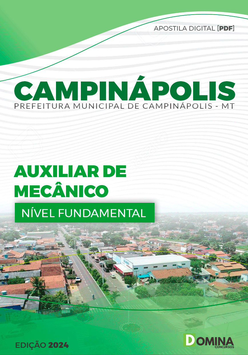 Apostila Prefeitura Campinápolis MT 2024 Auxiliar de Mecânico