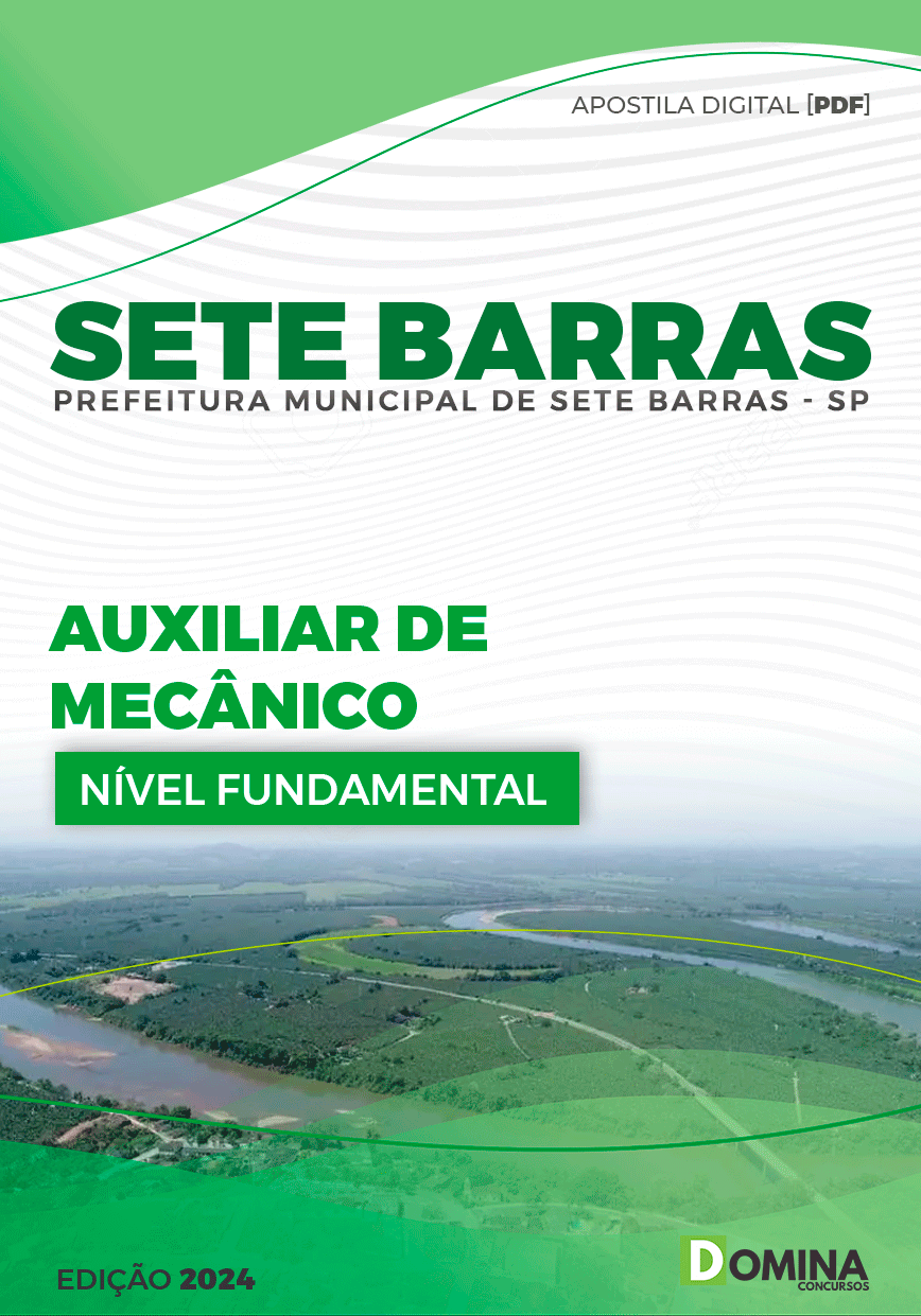 Apostila Prefeitura Sete Barras SP 2024 Auxiliar De Mecânico