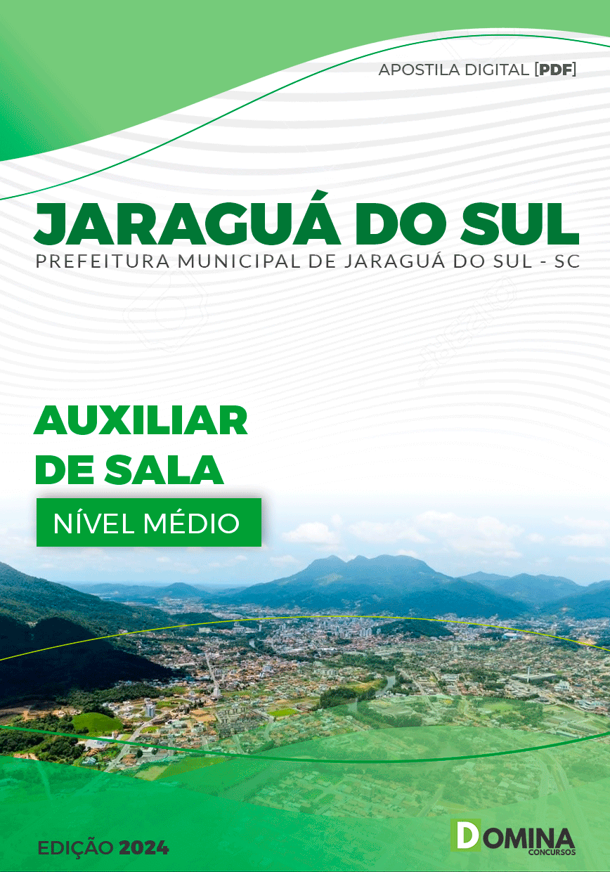 Apostila Prefeitura Jaraguá Sul SC 2024 Auxiliar de Sala