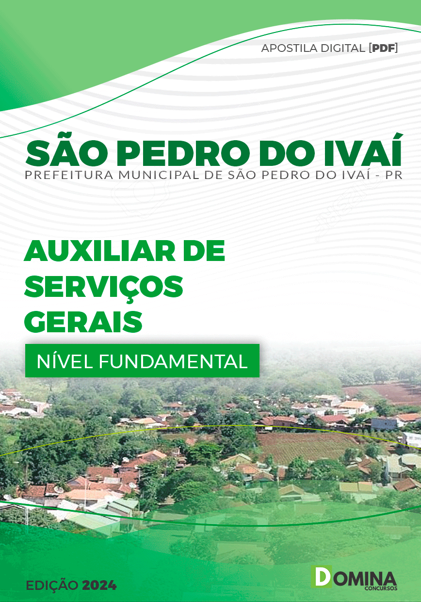 Apostila Prefeitura São Pedro Do Ivaí PR 2024 Auxiliar Serviços Gerais