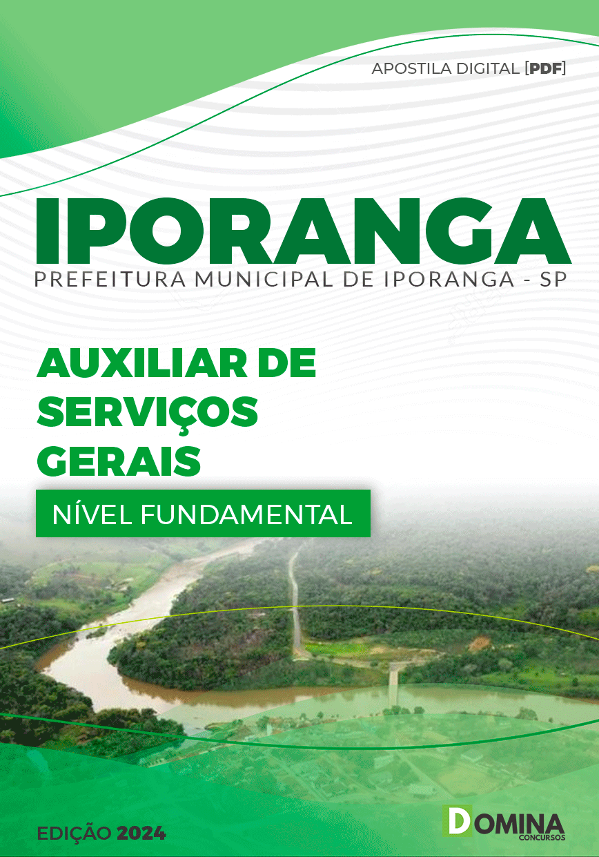 Apostila Prefeitura Iporanga SP 2024 Auxiliar de Serviços Gerais