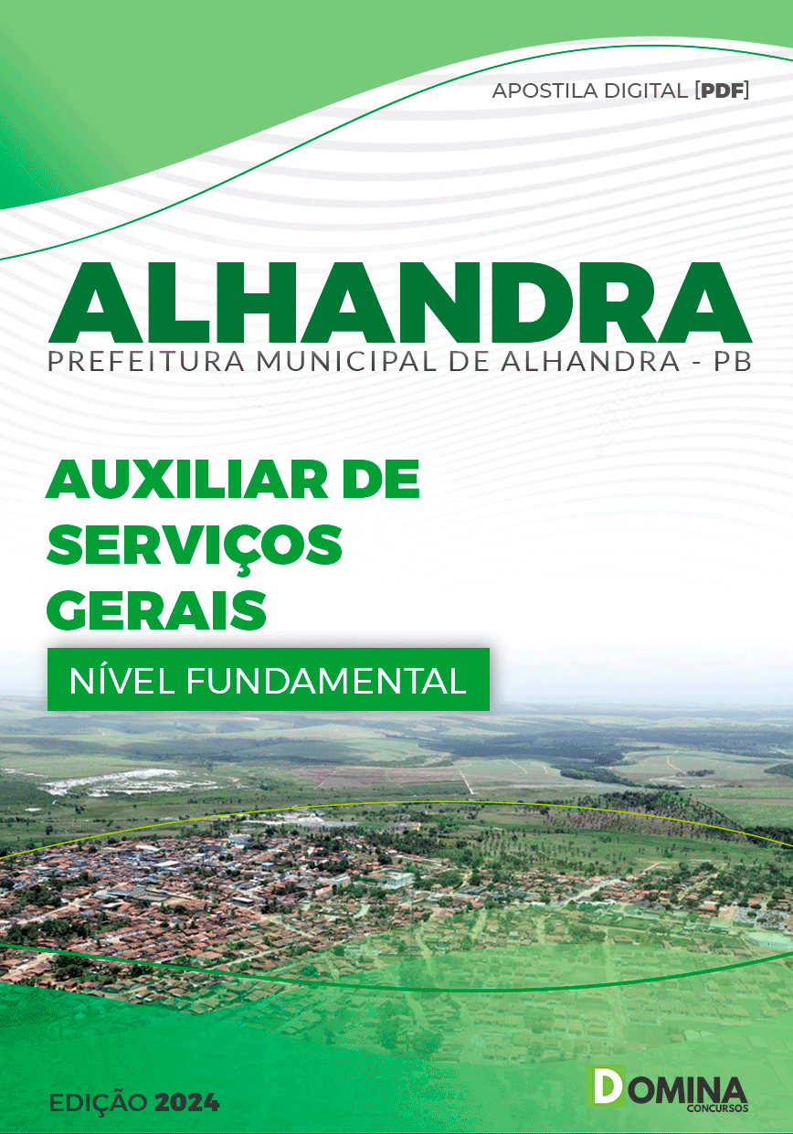 Apostila Prefeitura Alhandra PB 2024 Auxiliar de Serviço Gerais