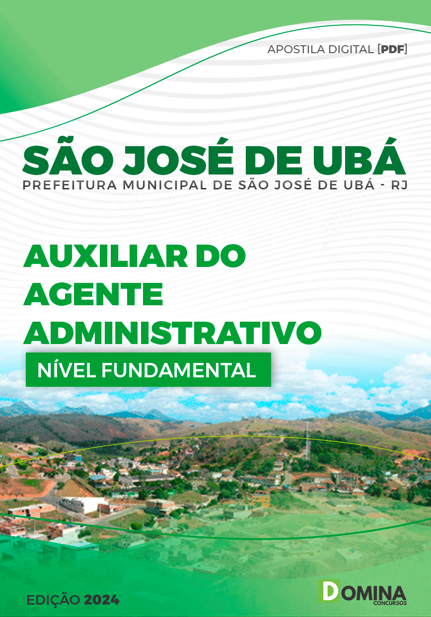 Apostila Pref São José de Ubá RJ 2024 Auxiliar Agente Administrativo