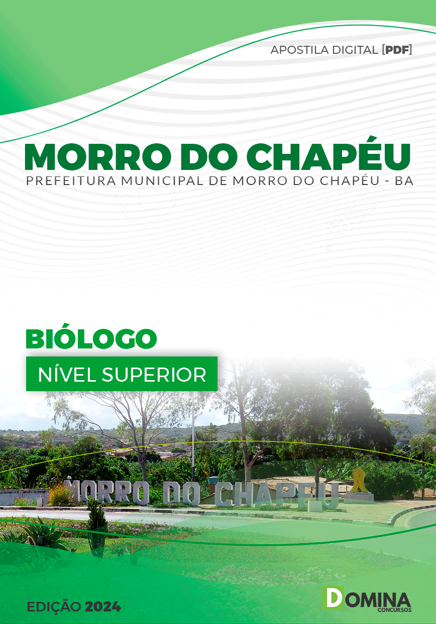 Apostila Prefeitura Morro Chapéu BA 2024 Biólogo