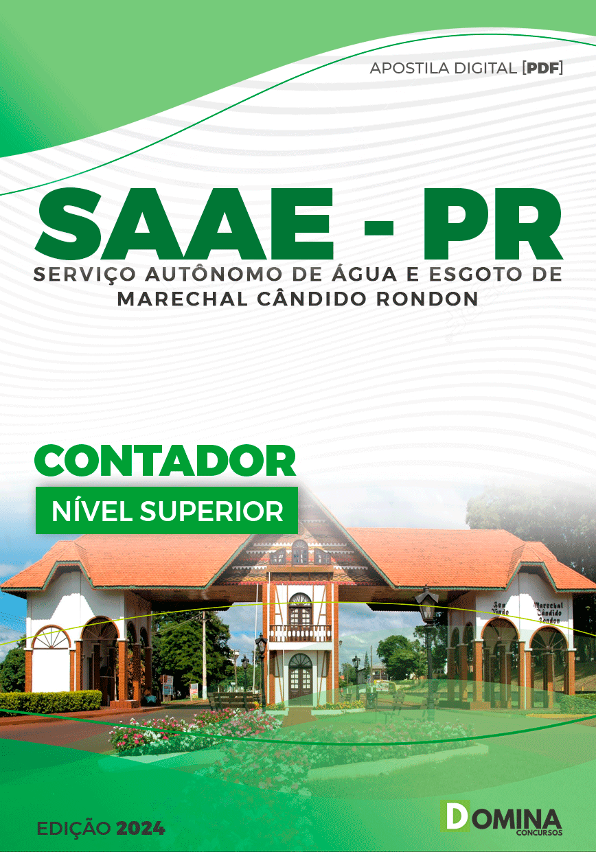 Apostila SAAE Marechal Cândido Rondon PR 2024 Contador