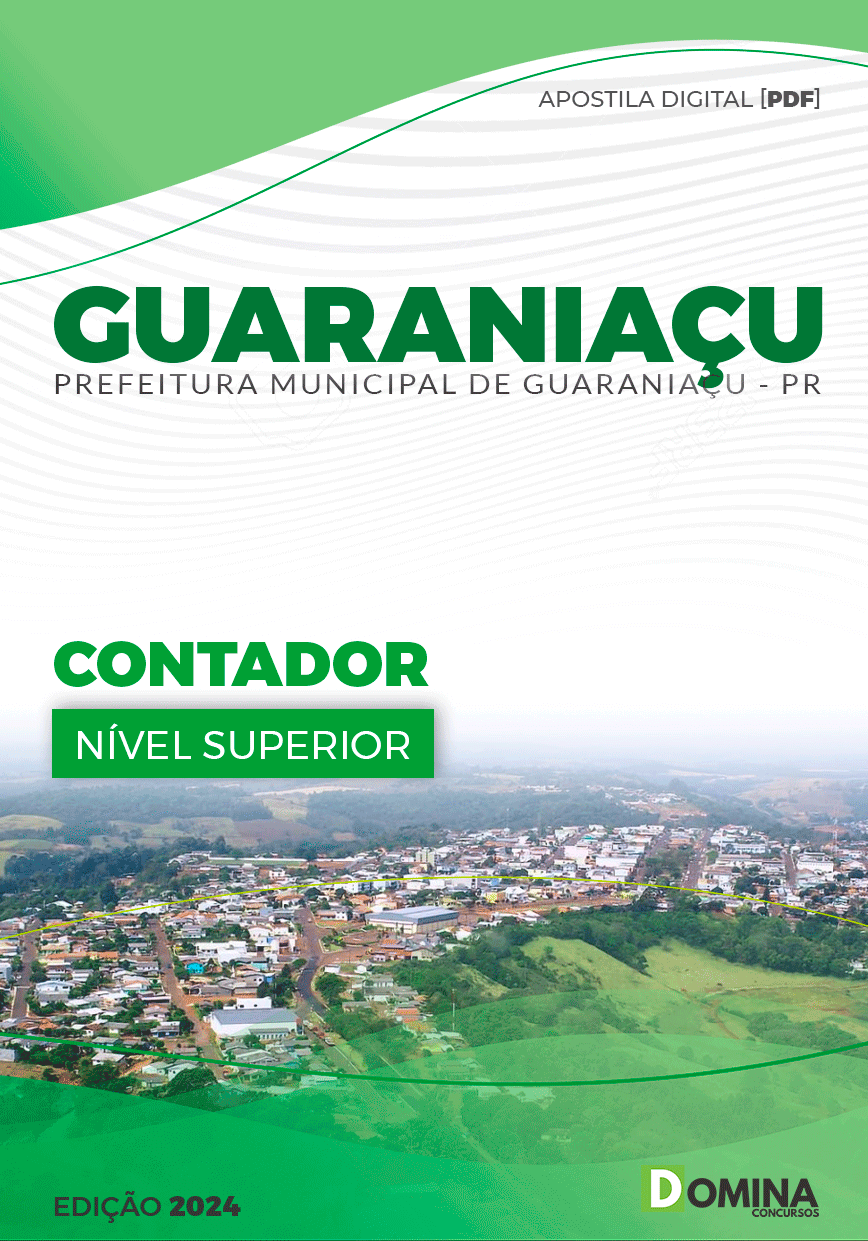 Apostila Prefeitura Guaraniaçu PR 2024 Contador