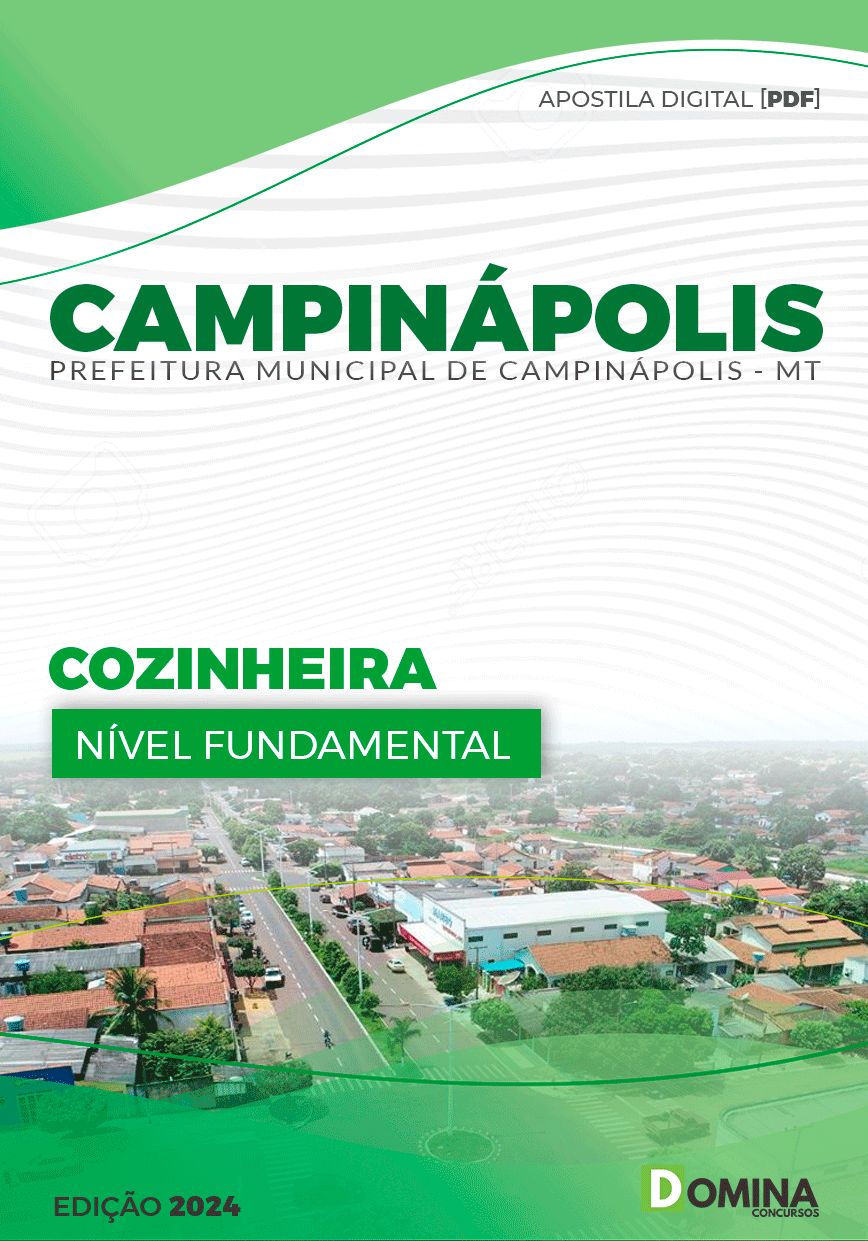 Apostila Prefeitura Campinápolis MT 2024 Cozinheira