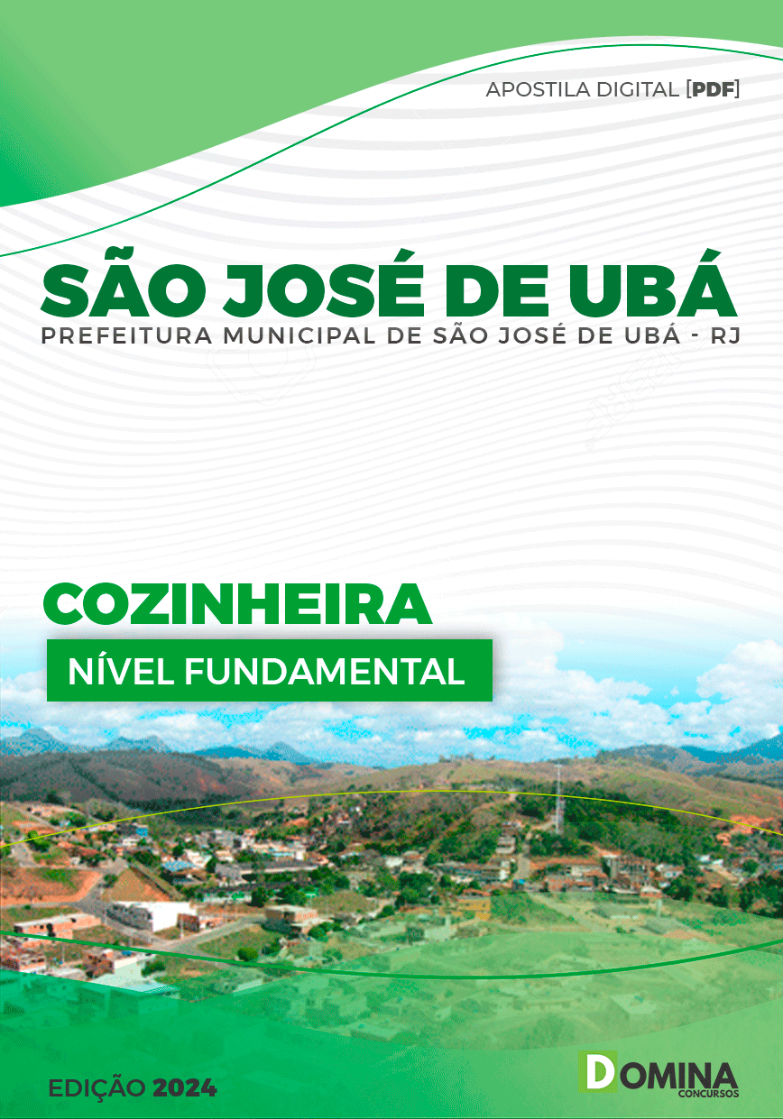 Apostila Prefeitura São José de Ubá RJ 2024 Cozinheira