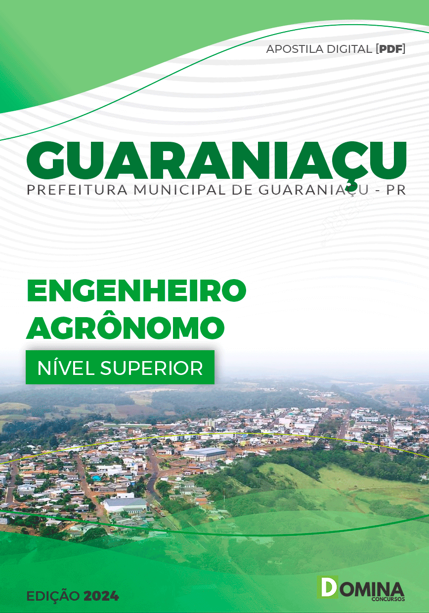Apostila Prefeitura Guaraniaçu PR 2024 Engenheiro Agrônomo