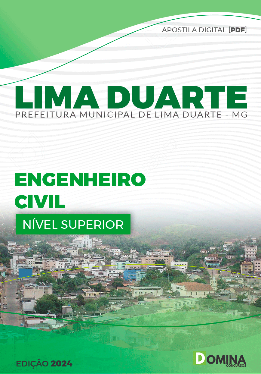 Apostila Prefeitura Lima Duarte MG 2024 Engenheiro Civil