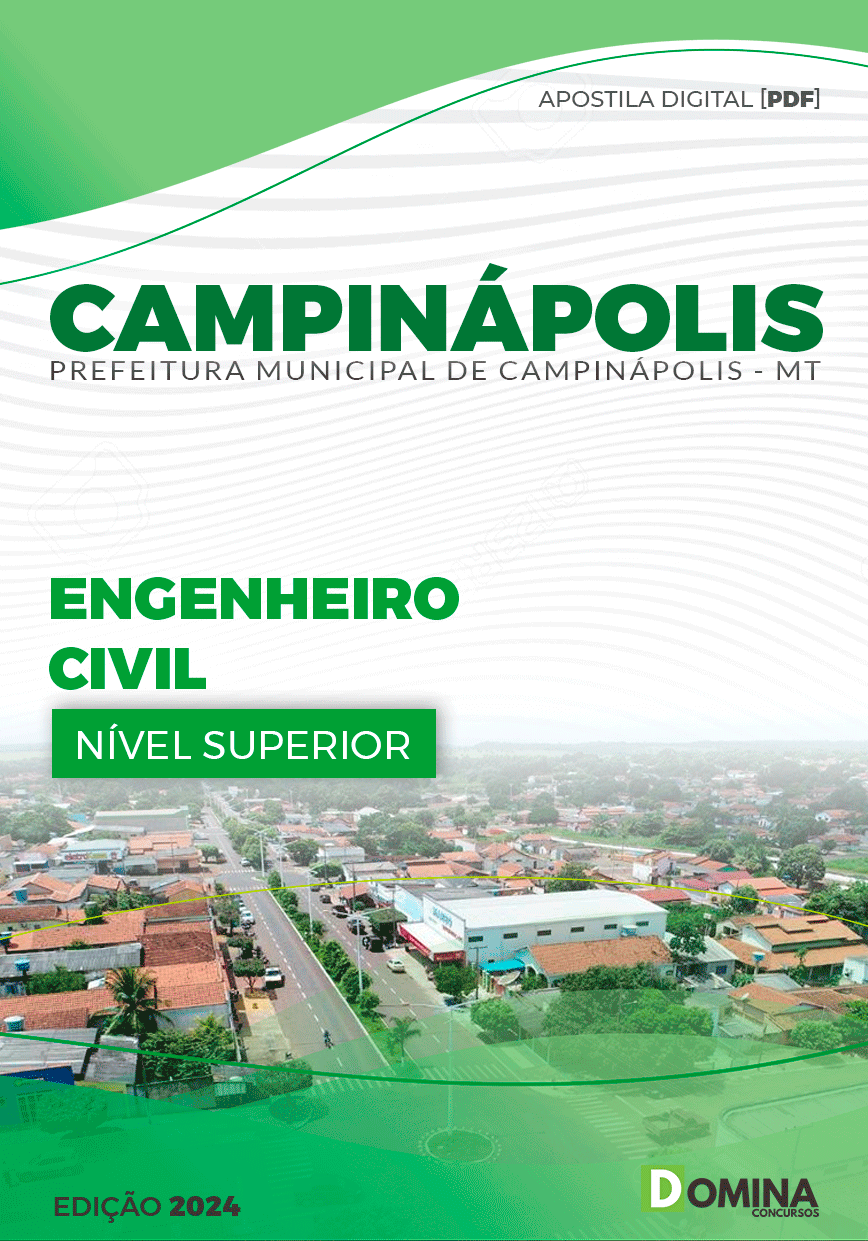 Apostila Prefeitura Campinápolis MT 2024 Engenheiro Civil