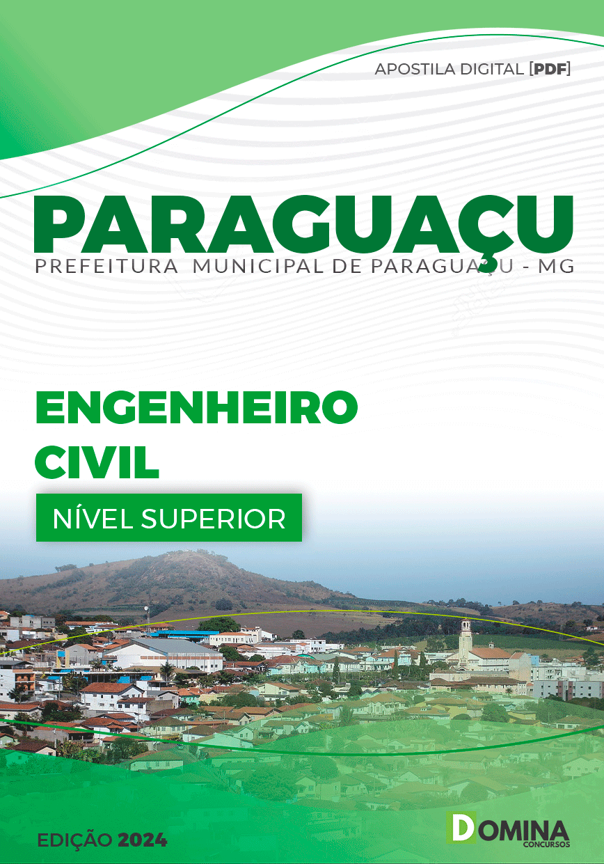 Apostila Prefeitura Paraguaçu MG 2024 Engenheiro Civil