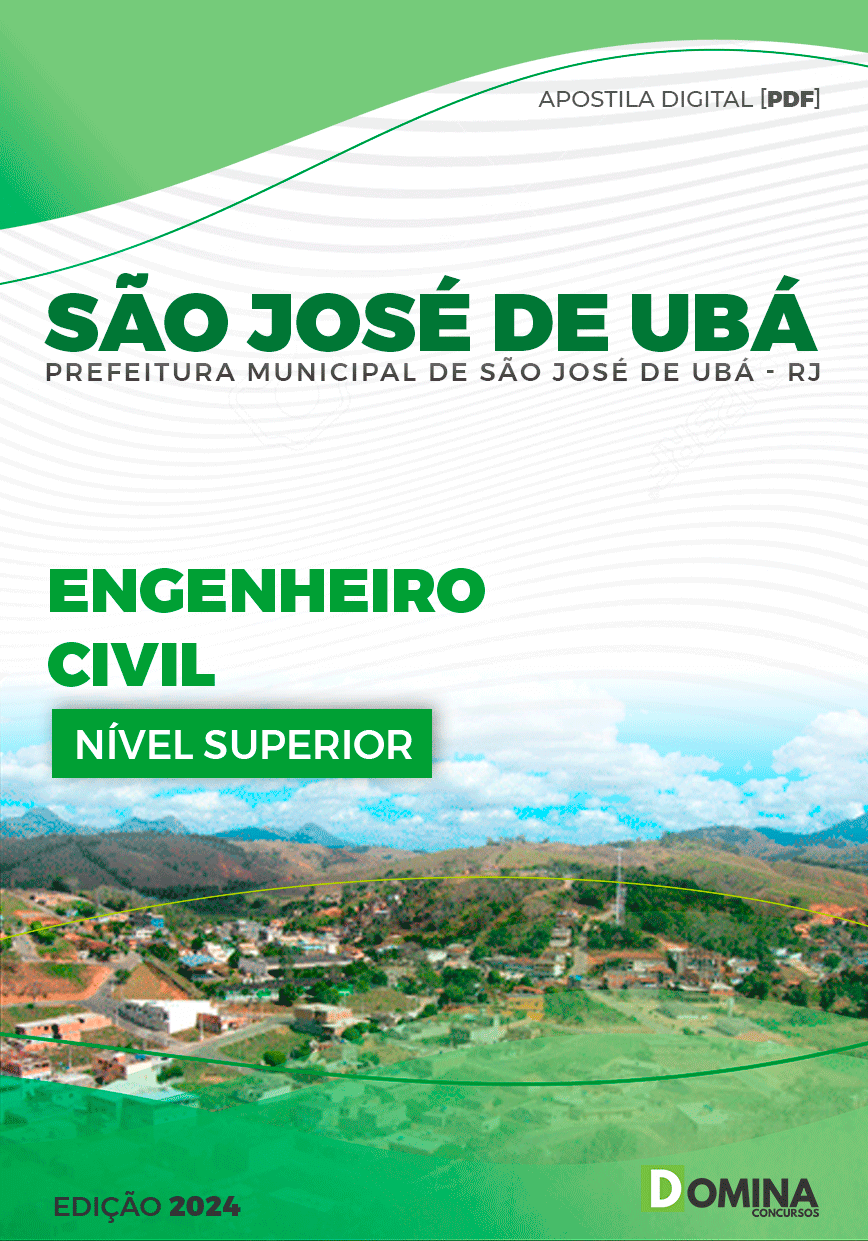Apostila Prefeitura São José de Ubá RJ 2024 Engenheiro Civil
