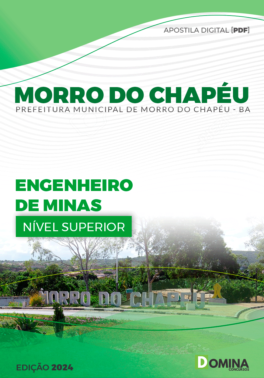 Apostila Prefeitura Morro Chapéu BA 2024 Engenheiro de Minas