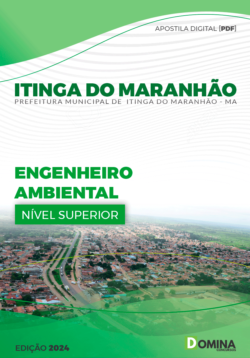 Apostila Prefeitura Itinga do Maranhão MA 2024 Engenheiro Ambiental