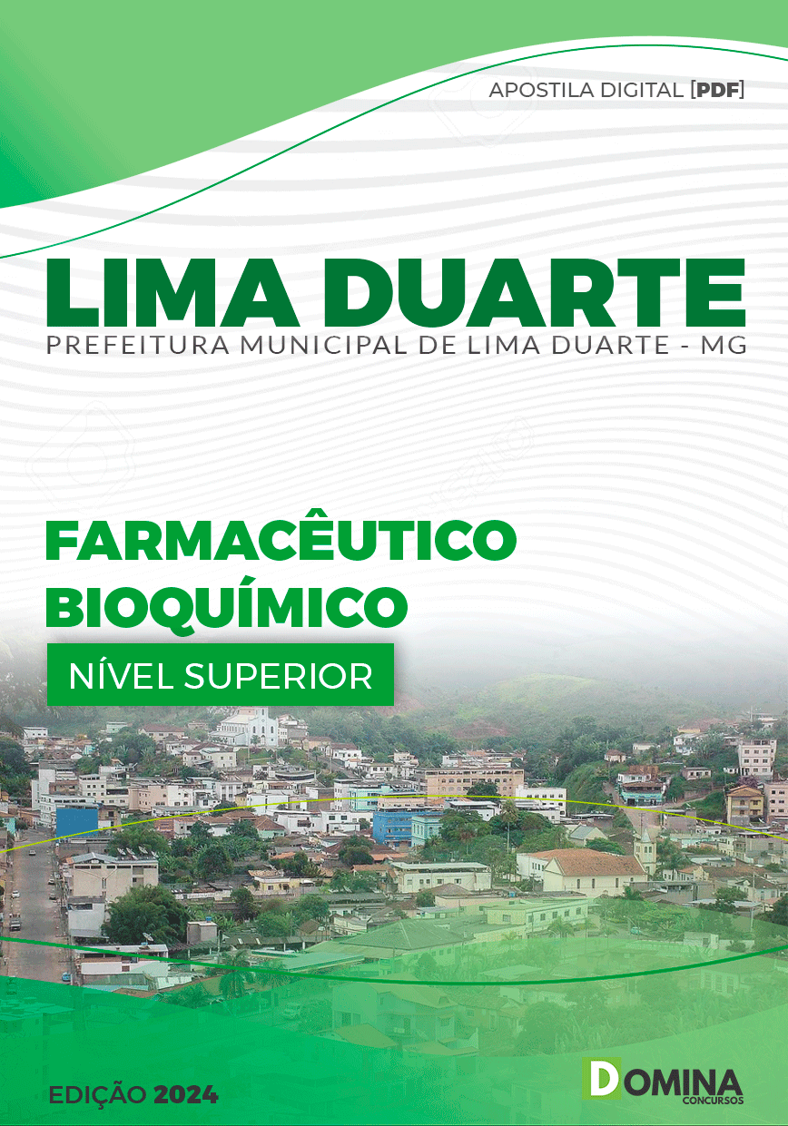 Apostila Prefeitura Lima Duarte MG 2024 Farmacêutico Bioquímico