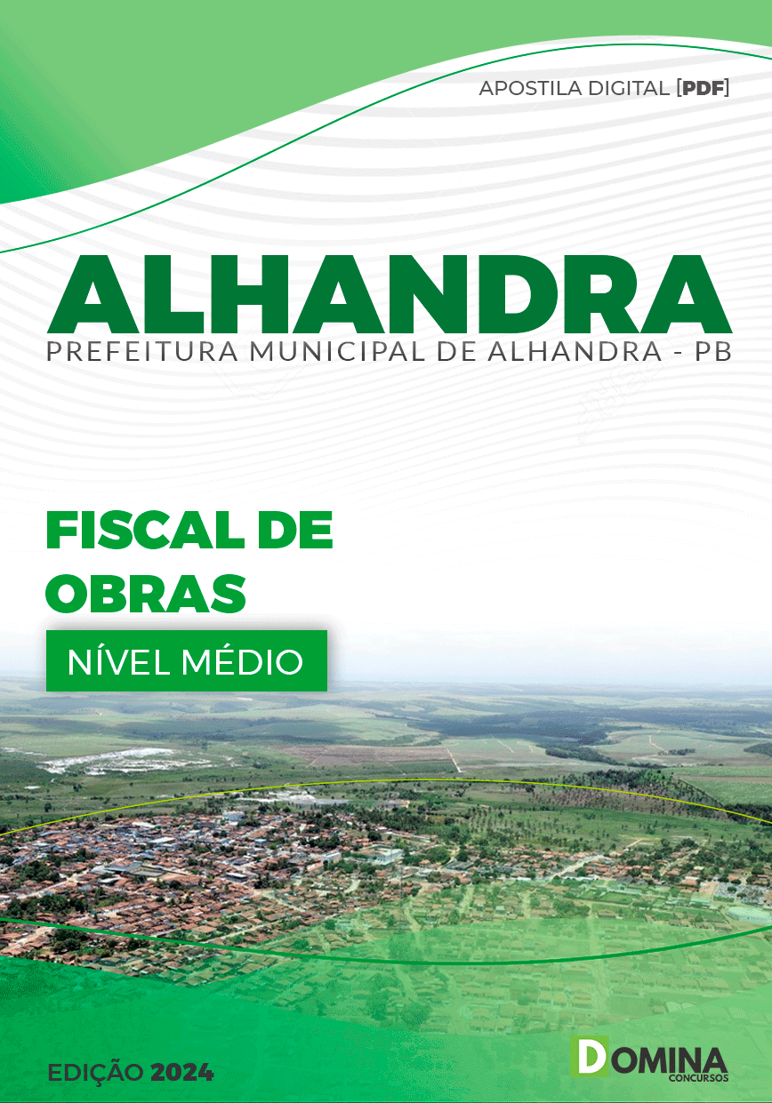 Apostila Prefeitura Alhandra PB 2024 Fiscal de Obras