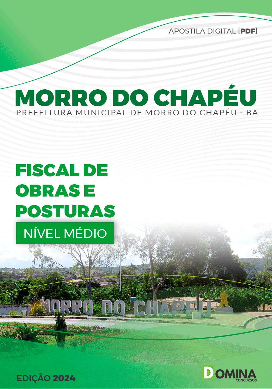 Apostila Prefeitura Morro Chapéu BA 2024 Fiscal Obras e Posturas