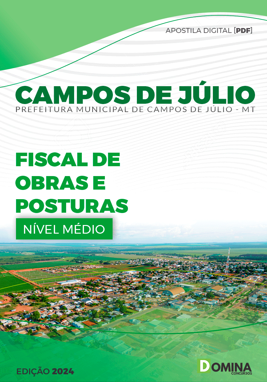 Apostila Prefeitura Campos Júlio MT 2024 Fiscal de Obras