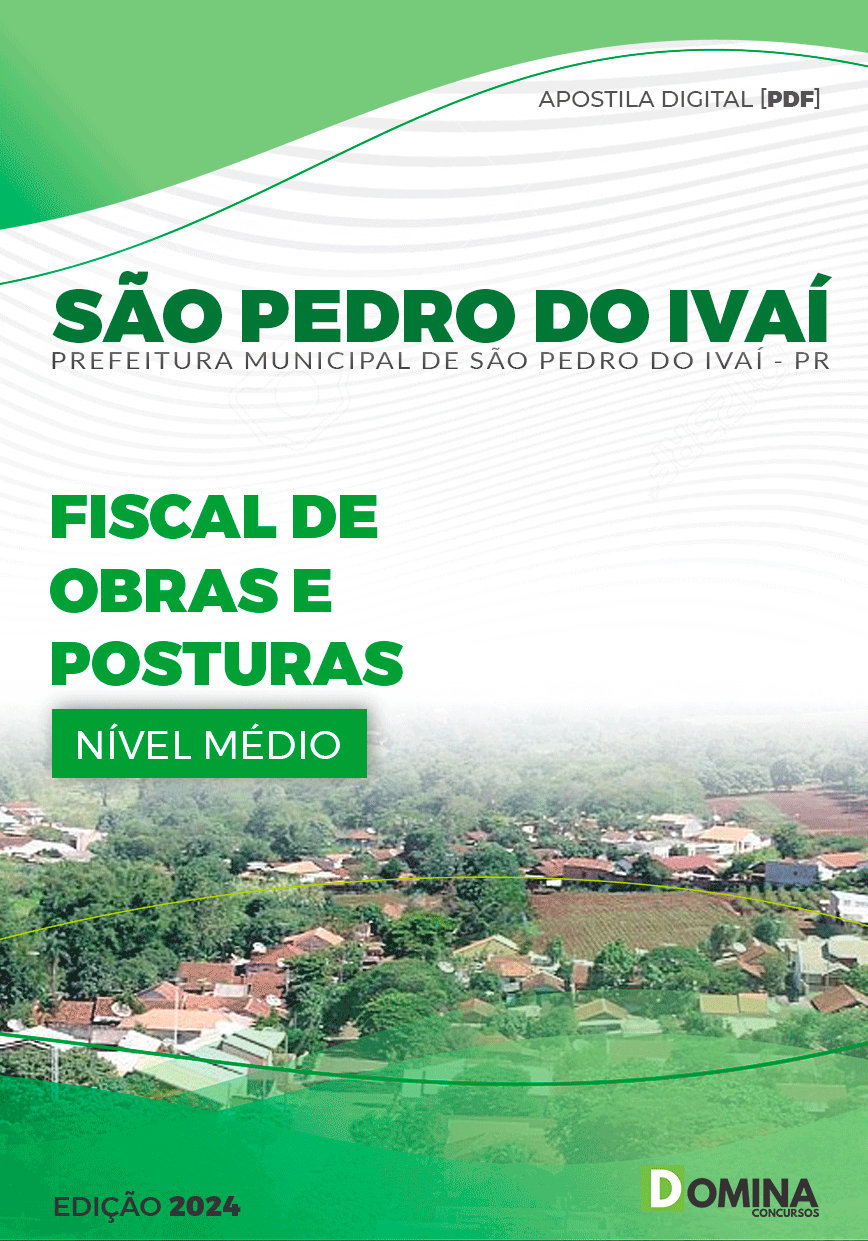 Apostila Prefeitura São Pedro Do Ivaí PR 2024 Fiscal Obras Posturas