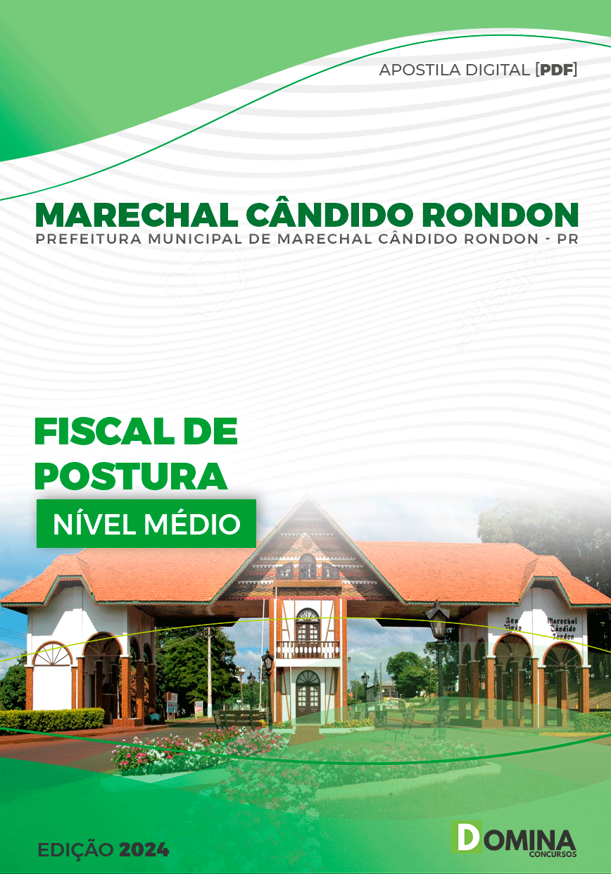 Apostila Marechal Cândido Rondon PR 2024 Fiscal de Postura
