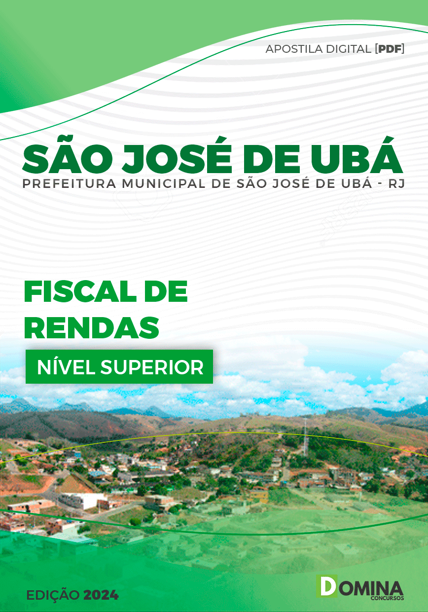 Apostila Prefeitura São José de Ubá RJ 2024 Fiscal De Rendas