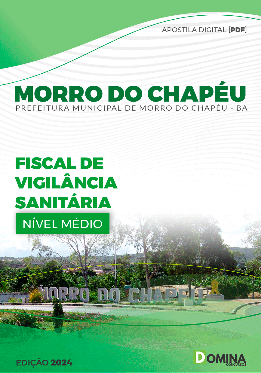 Apostila Prefeitura Morro Chapéu BA 2024 Fiscal Vigilânc Sanitária