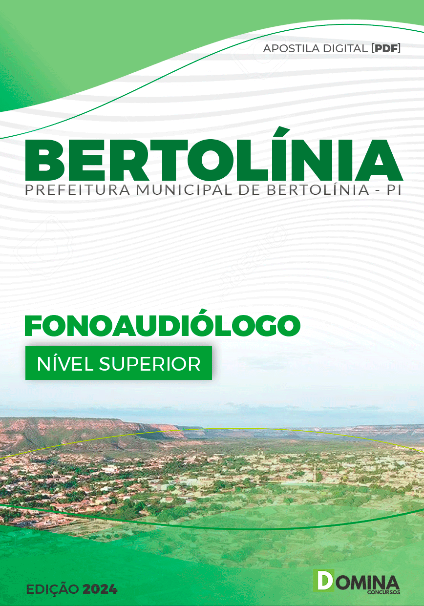 Apostila Prefeitura Bertolínia PI 2024 Fonoaudiólogo