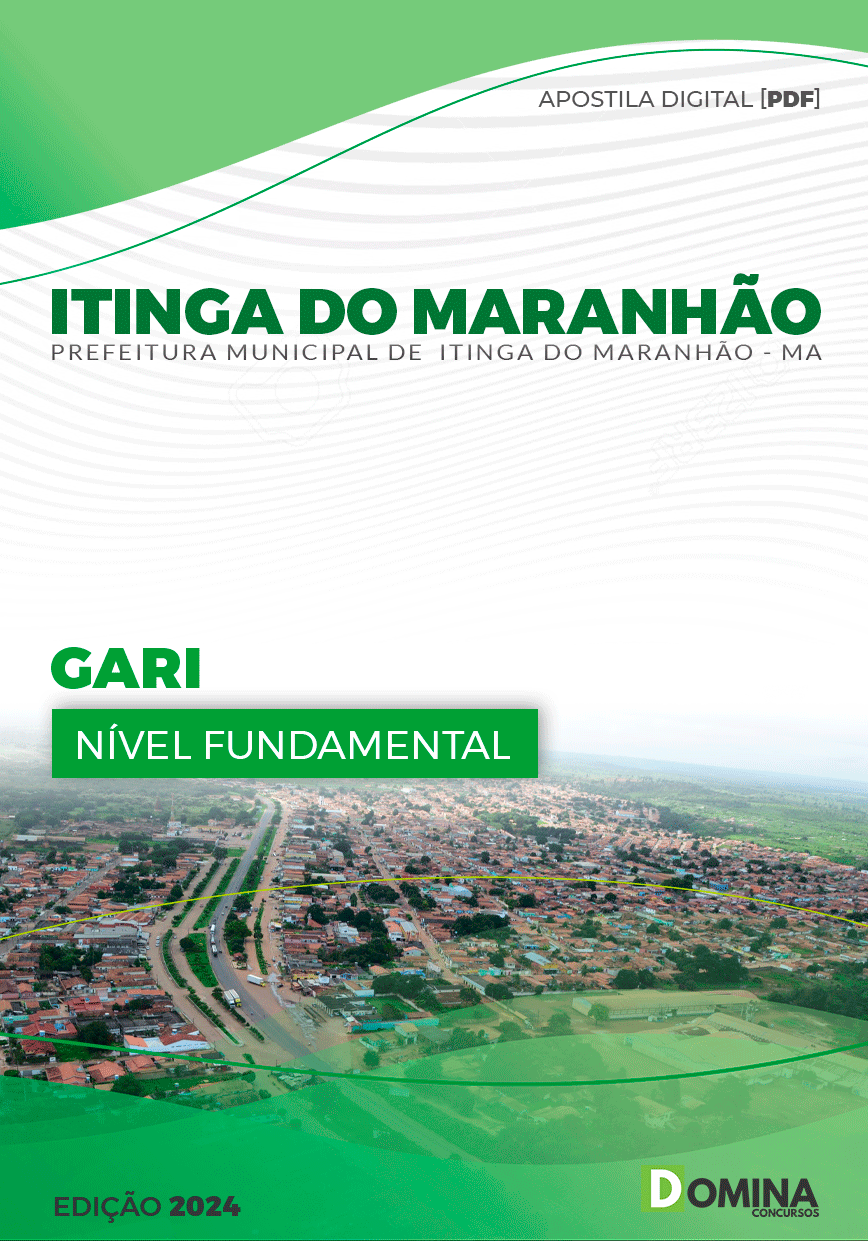 Apostila Prefeitura Itinga do Maranhão MA 2024 Gari
