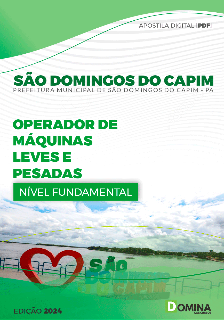 Apostila Prefeitura São Domingos Capim PA 2024 Op Máquinas