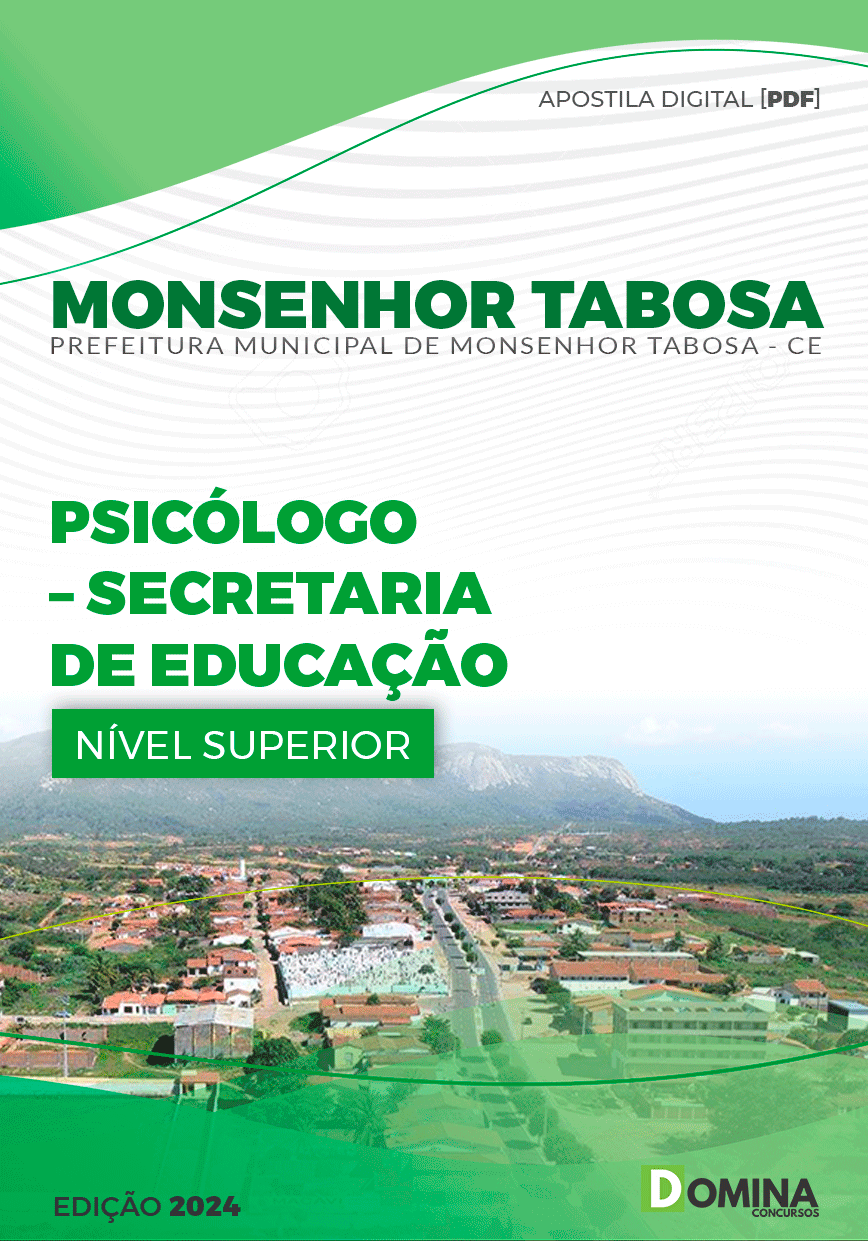 Apostila Prefeitura Monsenhor Tabosa CE 2024 Psicólogo EDUC