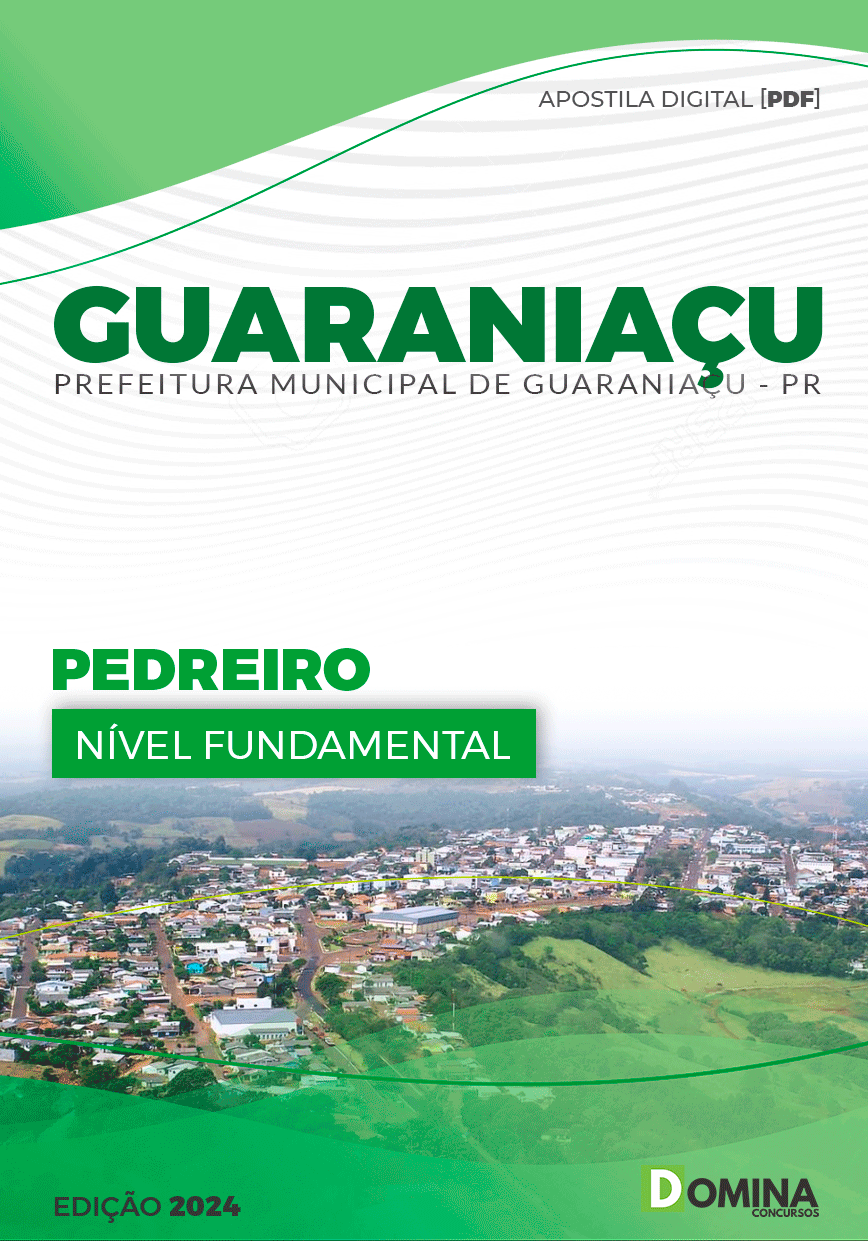Apostila Prefeitura Guaraniaçu PR 2024 Pedreiro