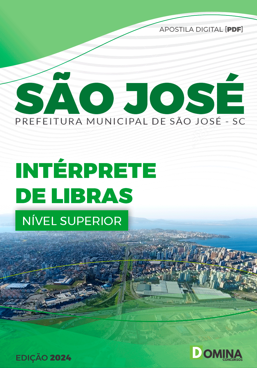 Apostila Prefeitura São José SC 2024 Intérprete de Libras