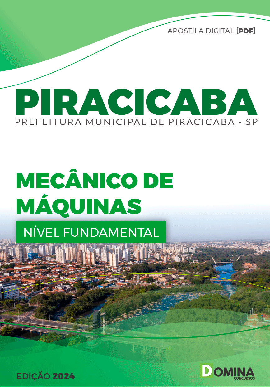 Apostila Prefeitura Piracicaba SP 2024 Mecânico De Máquinas