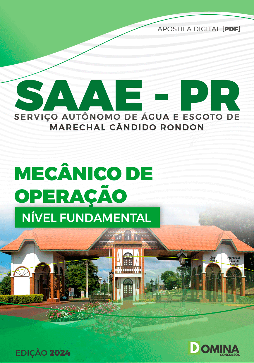 Apostila SAAE Marechal Cândido Rondon PR 2024 Mecânico