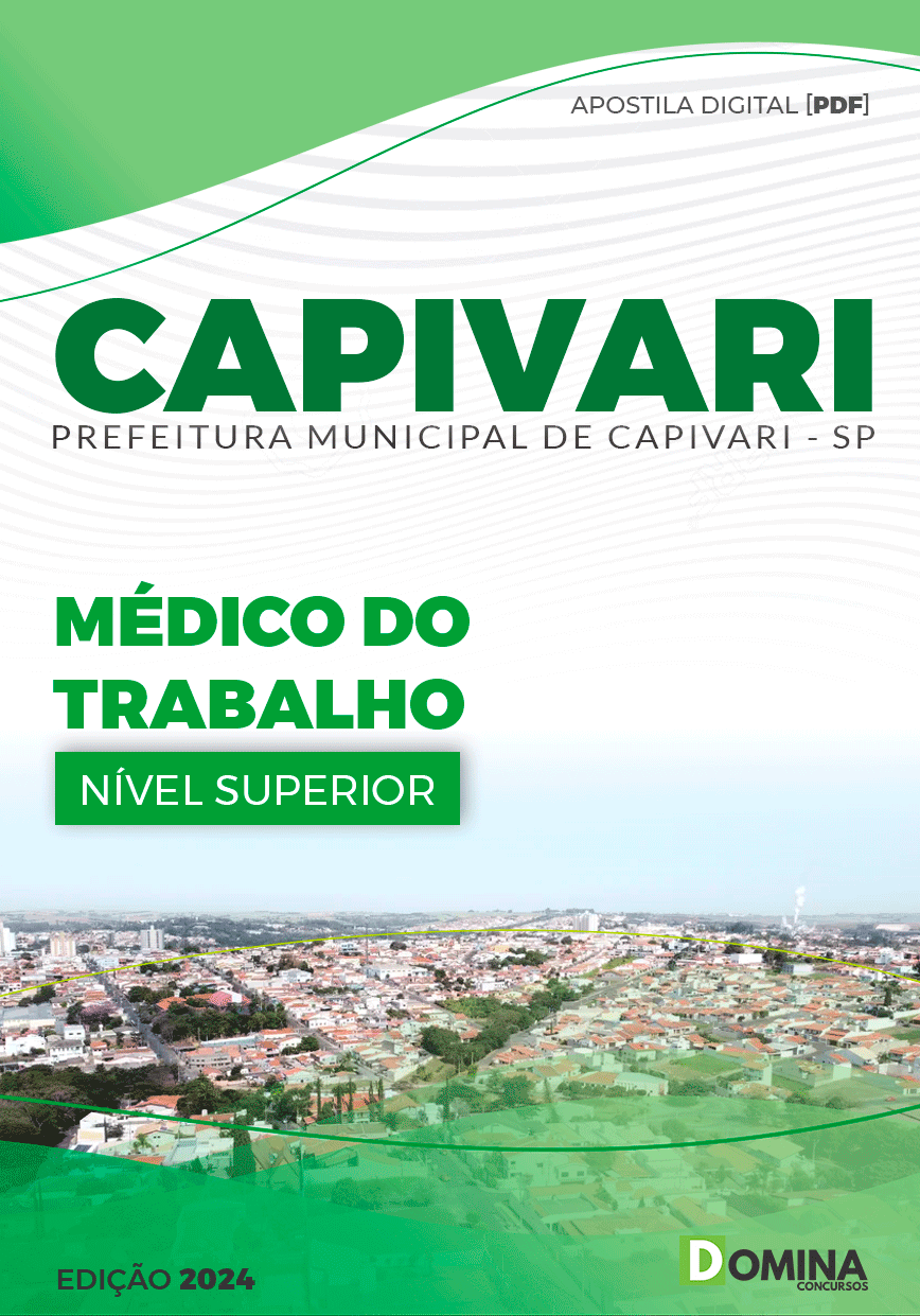 Apostila Prefeitura Capivari SP 2024 Médico do Trabalho