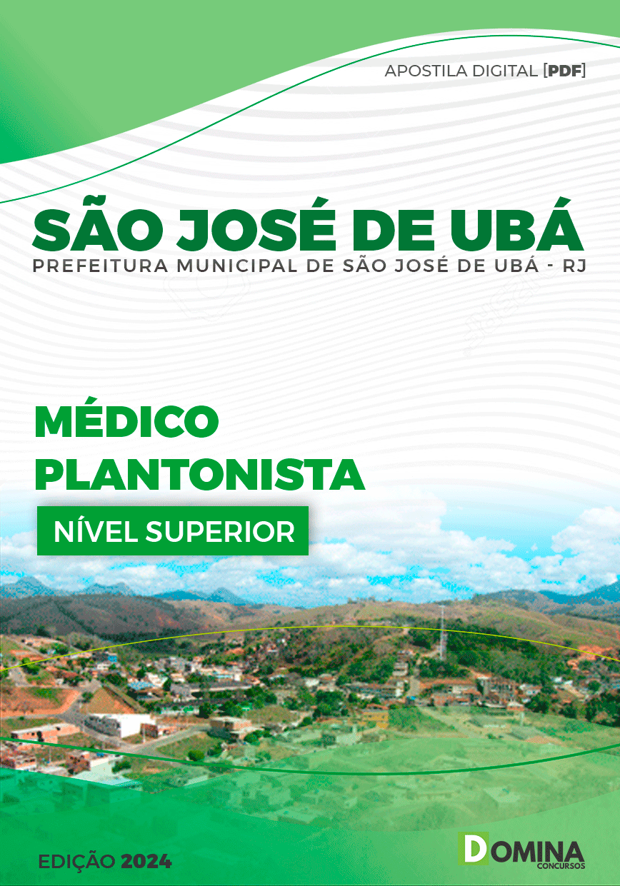 Apostila Prefeitura São José de Ubá RJ 2024 Médico Plantonista